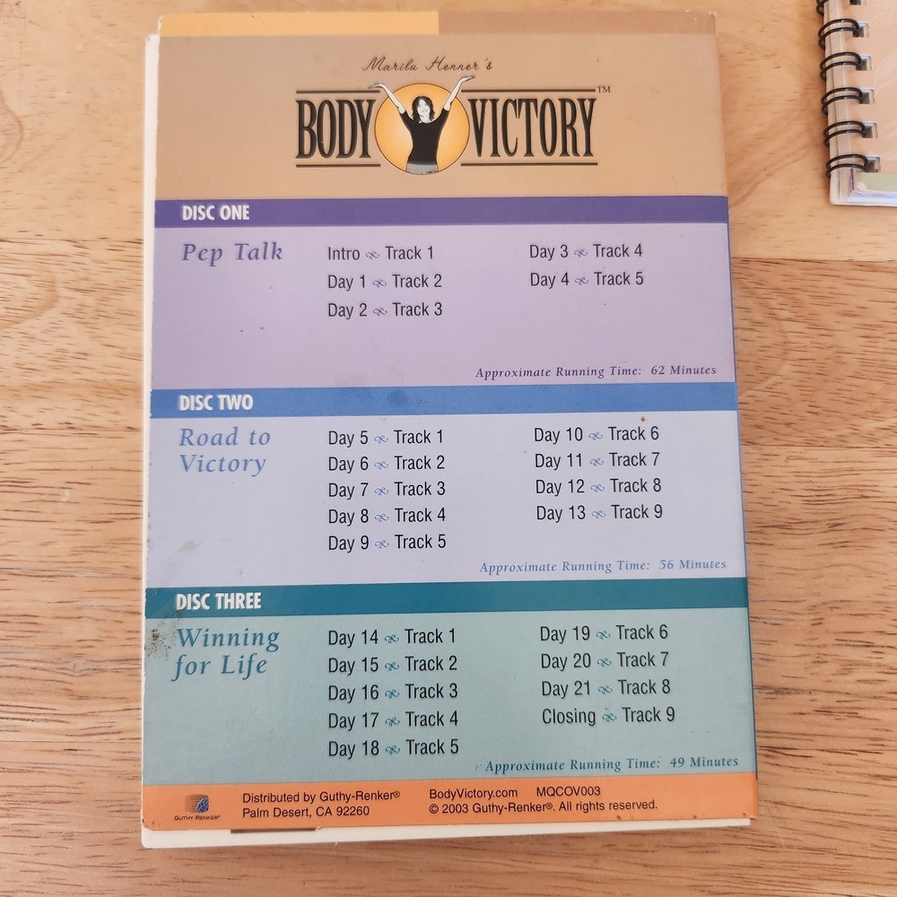 Marilu Henners 2003 Body Victory 3 Cd Set And Cookbook - Picture 3 of 7